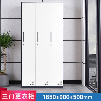 海利洛窄邊更衣柜-灰白三門