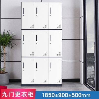 海利洛窄邊更衣柜-灰白九門