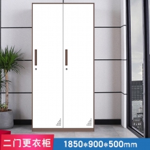 海利洛窄邊更衣柜-咖白二門