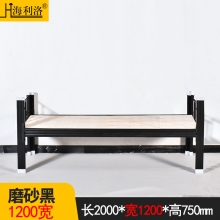 全型材單人鐵床-1.2米黑色