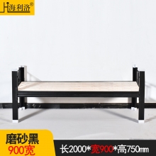 全型材單人鐵床-0.9米黑色